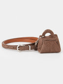 Mini Suede Bag Charm Belt