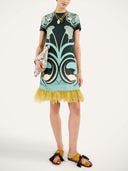 Chic Botanical Print Mini Dress