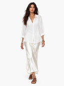Flowy Chiffon Top & Satin Slip Dress Two-Piece Set