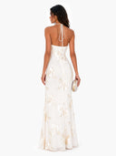 Legant 3D Floral Backless Maxi Dress
