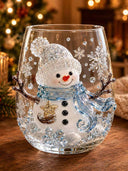3D Christmas Party Atmosphere Drinking Glass