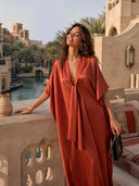 Elegant Silky Satin Robe Maxi Dress