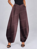 Elegant Chiffon Sleeve Bodysuit & Wide Leg Pants Two Piece Set