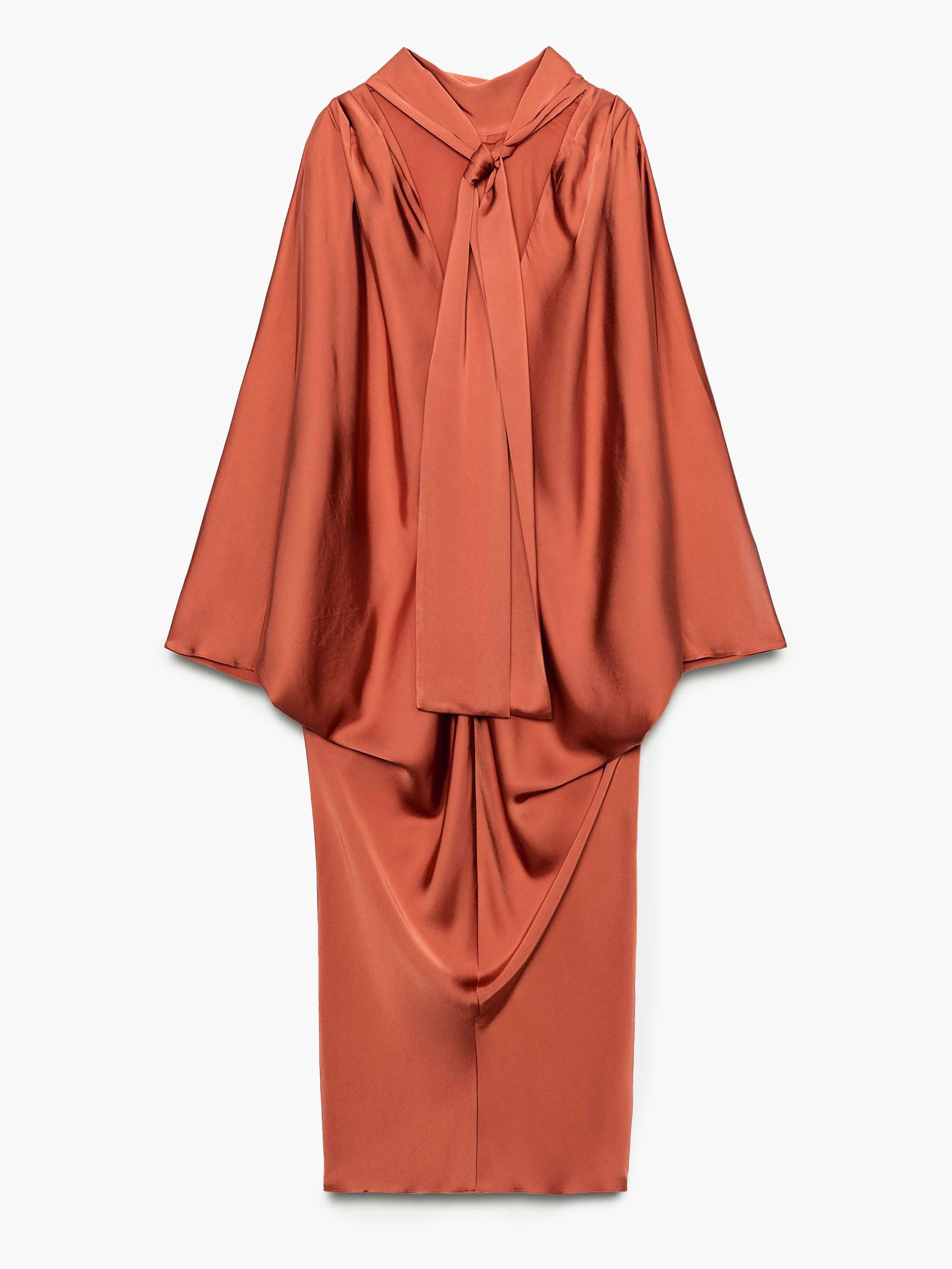 Elegant Silky Satin Robe Maxi Dress