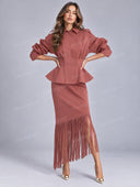 Structured Peplum Waist Jacket