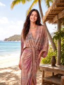 Kimono-Style Printed Dress