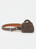 Mini Suede Bag Charm Belt