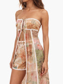 Retro Patchwork Print Shorts Two-Piece Set