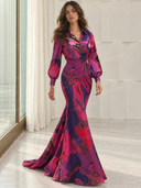 Retro Abstract Print Two-Piece Set