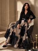 Elegant French Jacquard Midi Skirt Two-Piece Set
