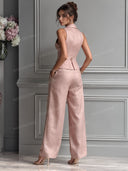Tailored Vest & Wide Leg Pants Set