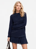 Casual Twist Sweater Mini Dress
