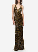 Elegant Emerald Sequin Maxi Dress