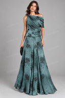 Elegant Floral Print Draped Top & Skirt Two Piece Set