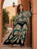 Unique Floral Print Flowy Maxi Dress