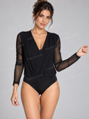 Elegant Sheer Sleeve Bodysuit & Fringe Maxi Skirt Two Piece Set