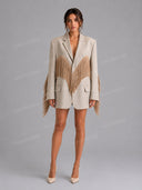 Minimalist Fringe Loose-Fit Blazer