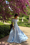 Elegant One-Shoulder Foldover Satin A-Line Maxi Dress