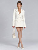 Double Breasted Structured Blazer Mini Dress