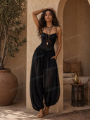 Sexy Lace Spaghetti Strap Sheer Jumpsuit