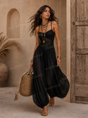 Sexy Lace Spaghetti Strap Sheer Jumpsuit