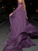 Elegant Sheer Chiffon Maxi Dress