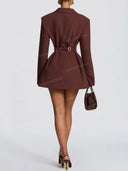 Double Breasted Structured Blazer Mini Dress