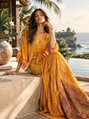 Yellow ILLUSION Printed Dress