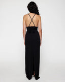 Elegant Plunge V-Neck Cutout Maxi Dress