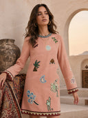 Fashionable Printed Linen Mini Dress