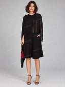 Asymmetric Fringe Top & Tailored Shorts Two Piece Set
