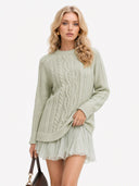 Casual Twist Sweater Mini Dress