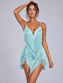 Sexy Fringe Bodycon Mini Dress