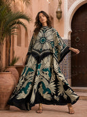 Unique Floral Print Flowy Maxi Dress