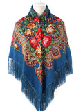 Retro Print Large Square Scarf