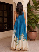 Elegant Tropical Print Asymmetrical Strappy Maxi Dress