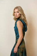 Asymmetric Design Printed Top Scarf And Skirt Set