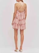 Elegant Layered Lace-Trim Spaghetti Strap Mini Dress