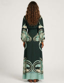Unique Art Nouveau Style Fully Pleated Maxi Dress Cloth