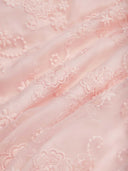Elegant V-Neck Lace Embroidered Tie-Front Midi Dress