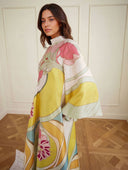 Exquisite Satin Floral Print Loose-fitting Maxi Dress