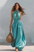 High-Neck Off-Shoulder Jumpsuits