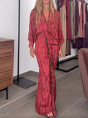 Casual Bohemian Kimono-Inspired Tie-Dye Waisted Maxi Dress