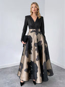 Elegant French Jacquard Midi Skirt Two-Piece Set
