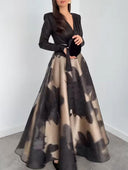Elegant French Jacquard Midi Skirt Two-Piece Set