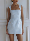 Delicate Open Back Hourglass Mini Dress