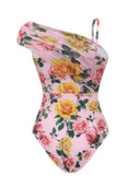 Sexy Printed One-Shoulder One-Piece Swimsuit