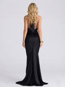 Sexy Halter Neck Keyhole Bodycon Maxi Dress