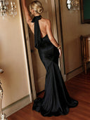 Sexy Halter Neck Keyhole Bodycon Maxi Dress