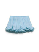 Delicate Romantic Drama Chiffon Wavy Ruffles Elastic Waist Loose Shorts